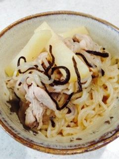 塩昆布で簡単♬しらたき&豚肉じゃが炒め♬-レシピのメイン写真