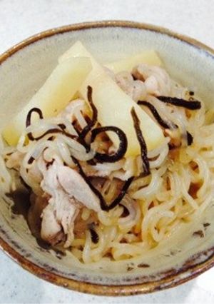 塩昆布で簡単♬しらたき＆豚肉じゃが炒め♬-レシピのメイン写真