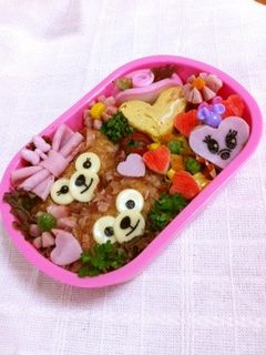 ダッフィー&シェリーメイのおいなり弁当-レシピのメイン写真
