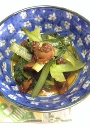 ﾚﾝｼﾞdeﾁﾝ★小松菜と赤貝炊いたん-レシピのメイン写真