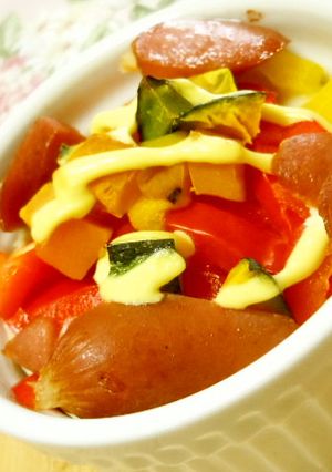 ❤彩り野菜とウィンナーのココットカマン❤-レシピのメイン写真