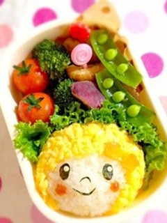 キャラ弁✳︎卵そぼろヘアーの女の子❤︎-レシピのメイン写真