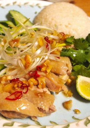 うま〜い★炊飯器de簡単!タイ風蒸し鶏飯-レシピのメイン写真