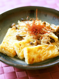 満足感十分❣豆腐ステーキキノコとともに…-レシピのメイン写真