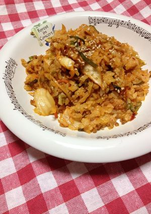 ひき肉で☆元気がでる豚キムチチャーハン-レシピのメイン写真