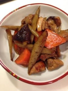 とり肉とごぼうの炒め煮-レシピのメイン写真