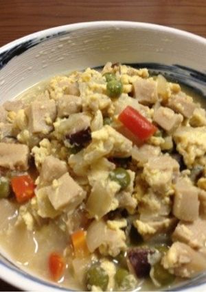 給食メニュー＊高野豆腐の卵とじ-レシピのメイン写真