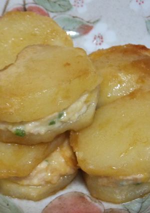 鶏ひき肉のジャガイモ挟み焼き-レシピのメイン写真
