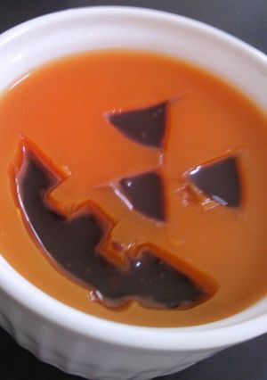簡単☆ハロウィン☆おばけかぼちゃ風ゼリー-レシピのメイン写真