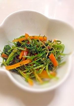 人参葉の炒め物-レシピのメイン写真