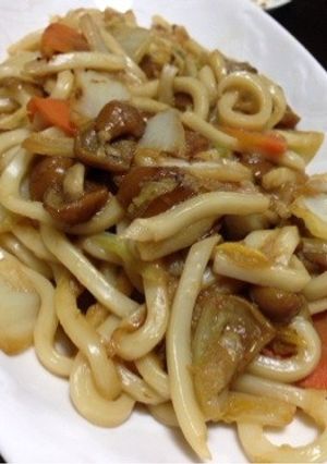 簡単！なめこ焼きうどん-レシピのメイン写真