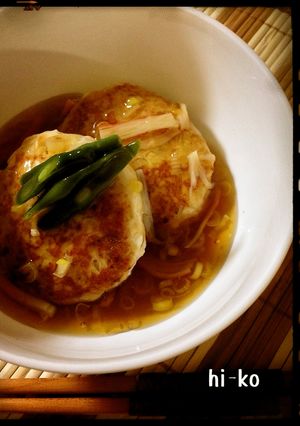 野菜たっぷり☆あんかけ鷄ハンバーグ-レシピのメイン写真