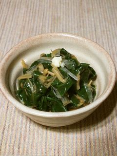 ツルムラサキとなめ茸の和え物-レシピのメイン写真