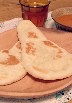 簡単！フライパンでふわふわナン♡-レシピのメイン写真