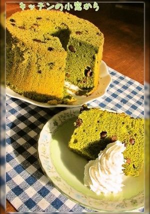 フワフワ~ンの抹茶のシフォンケーキ♪-レシピのメイン写真