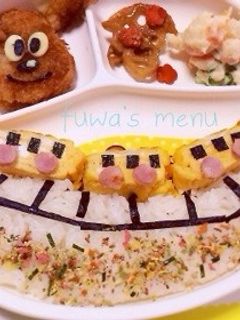 簡単キャラ弁☆卵焼き電車-レシピのメイン写真