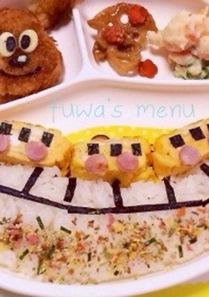 簡単キャラ弁☆卵焼き電車-レシピのメイン写真