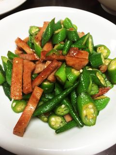 おくらとスパム炒め-レシピのメイン写真