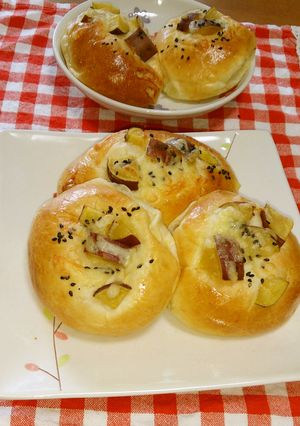 ホクホク美味 さつま芋あんパン-レシピのメイン写真