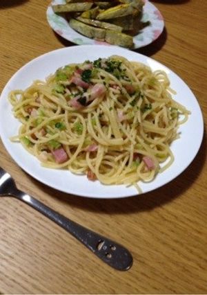 セロリの香りのベーコンのパスタ♡-レシピのメイン写真