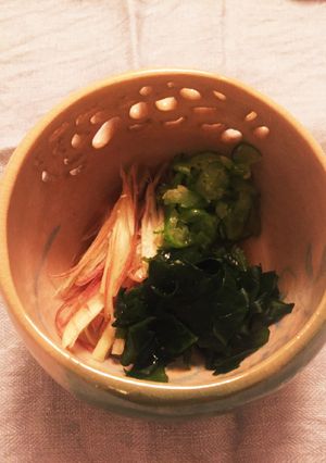 美味しい♪簡単キュウリ茗荷わかめの酢のも-レシピのメイン写真
