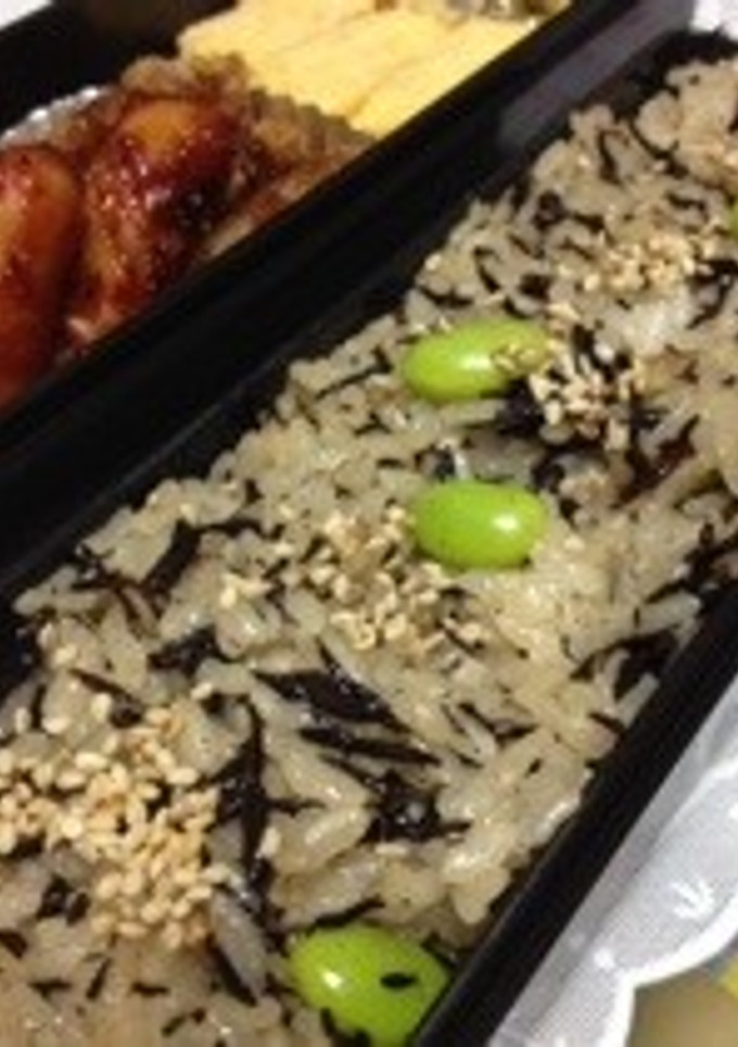お弁当に！ひじきと枝豆の簡単混ぜご飯-レシピのメイン写真