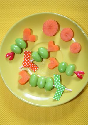 お弁当に♥枝豆と人参のピック-レシピのメイン写真