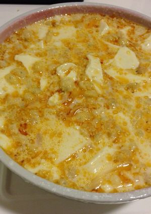 レンジで超簡単アツアツお豆腐の豆乳スープ-レシピのメイン写真