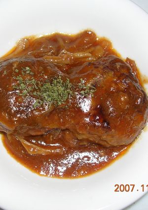 煮込みハンバーグ-レシピのメイン写真