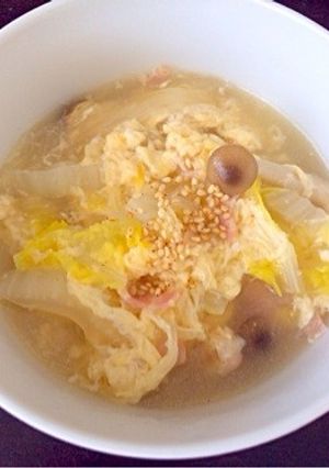 風邪にも☆ふわふわ卵の 春雨スープ-レシピのメイン写真