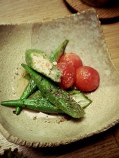 オクラとプチトマトの洋風煮びたし-レシピのメイン写真