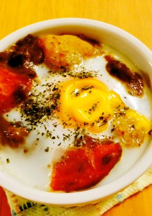 楽チン！カレーリゾット風ココットカマン♪-レシピのメイン写真