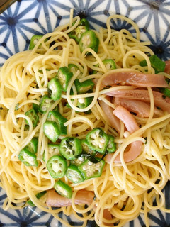 イカの塩辛とオクラのパスタ-レシピのメイン写真