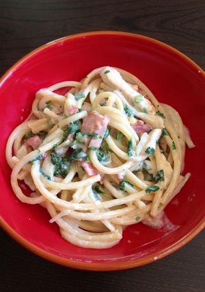 絶品！大根の葉とベーコンのクリームパスタ-レシピのメイン写真