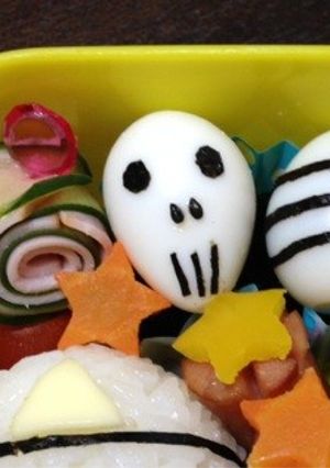 ウズラの卵でガイコツ☆ハロウィン-レシピのメイン写真