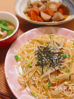 ごぼうと明太子の和風パスタ-レシピのメイン写真