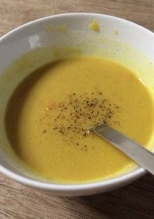 レンジで温めるだけ!カレー豆乳スープ-レシピのメイン写真