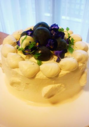 誕生日にデコレーションケーキ＊カフェオレ-レシピのメイン写真