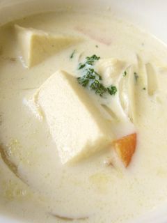 高野豆腐の豆乳スープ-レシピのメイン写真