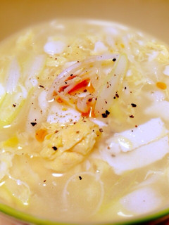 ズボラが美味しい☆簡単!豆腐と卵のスープ-レシピのメイン写真