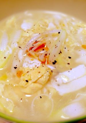 ズボラが美味しい☆簡単！豆腐と卵のスープ-レシピのメイン写真