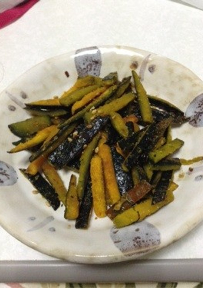 かぼちゃの皮炒め-レシピのメイン写真