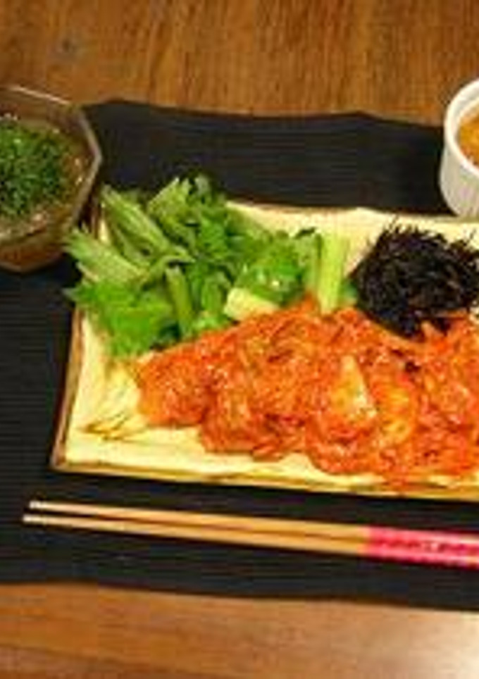 キムチと鶏軟骨の辛マヨ炒め-レシピのメイン写真