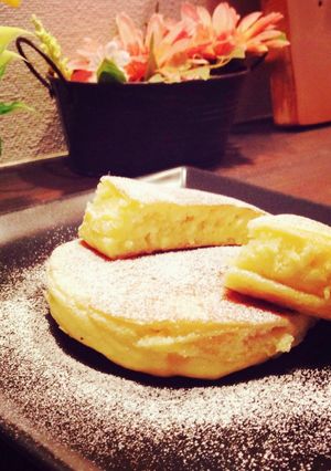 豆腐でふわふわ♪秤なしのパンケーキ☆-レシピのメイン写真