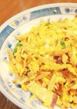 さつまいもと野菜の卵あえ（麹みそ）-レシピのメイン写真