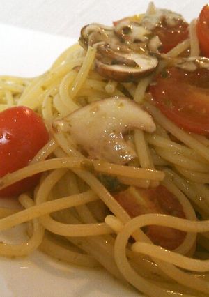 ボウルだけで調理)冷製ジェノベーゼパスタ-レシピのメイン写真