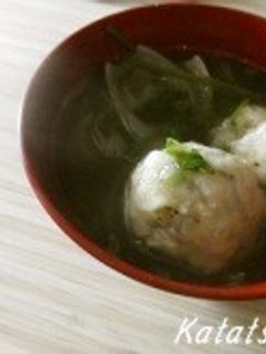 つみれ風☆鶏肉ミント団子スープ-レシピのメイン写真