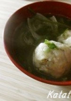 つみれ風☆鶏肉ミント団子スープ-レシピのメイン写真