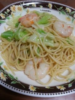 キャベツと海老のペペロンチーノ-レシピのメイン写真