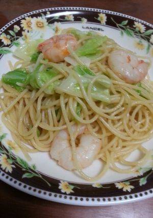 キャベツと海老のペペロンチーノ-レシピのメイン写真
